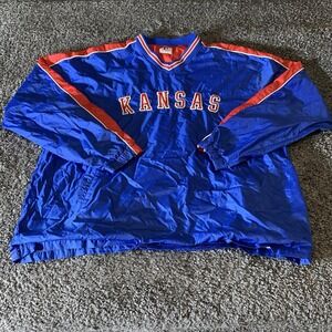 Vintage‎ Russel Pullover Mens 2XT Kansas Jayhawks Warmup Reversible NCAA Casual